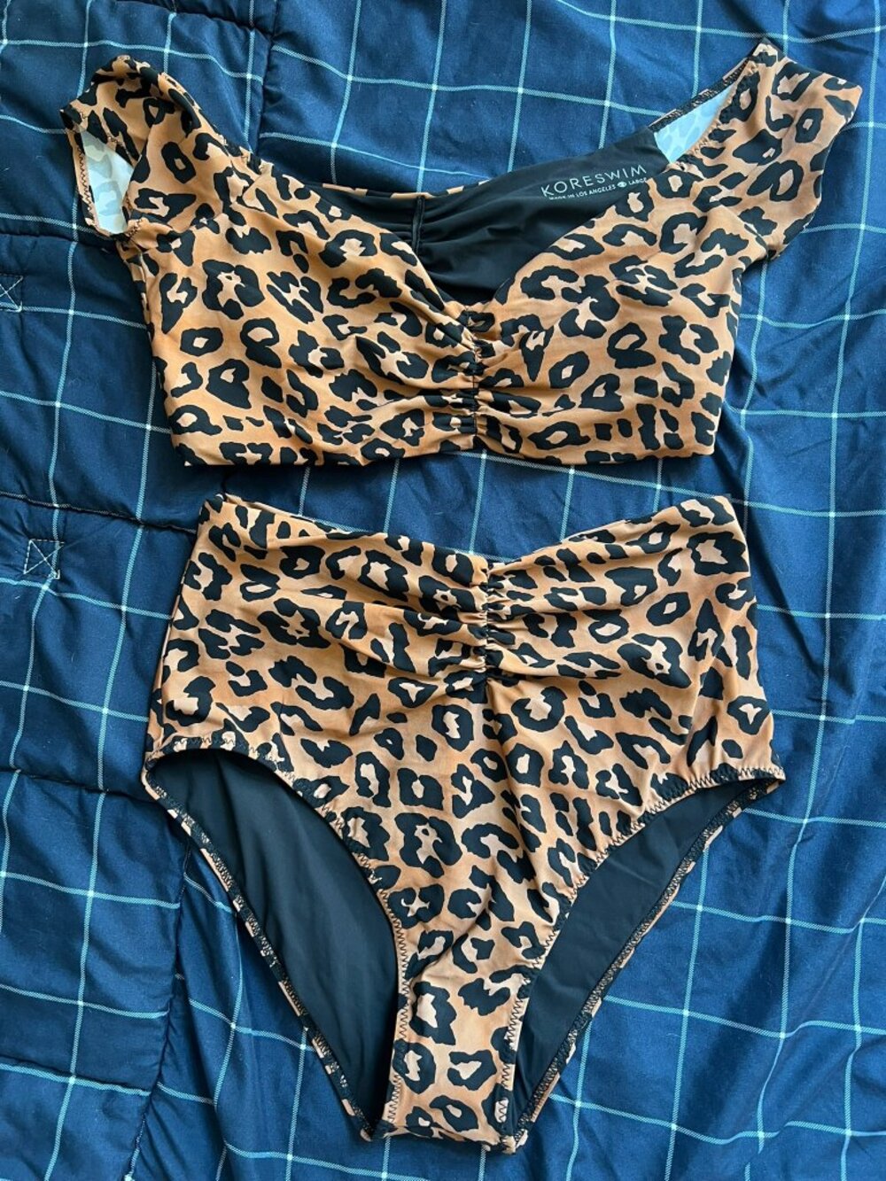 NWOT KORE SWIM Iris Bikini Leopard Print